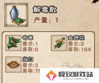 烟雨江湖丹药配方是什么 烟雨江湖丹药配方大全