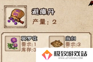 烟雨江湖丹药配方是什么 烟雨江湖丹药配方大全