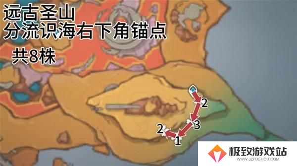 原神全部云岩裂叶采集路线图一览