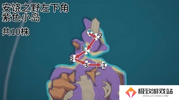原神全部云岩裂叶采集路线图一览
