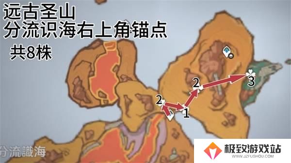 原神全部云岩裂叶采集路线图一览